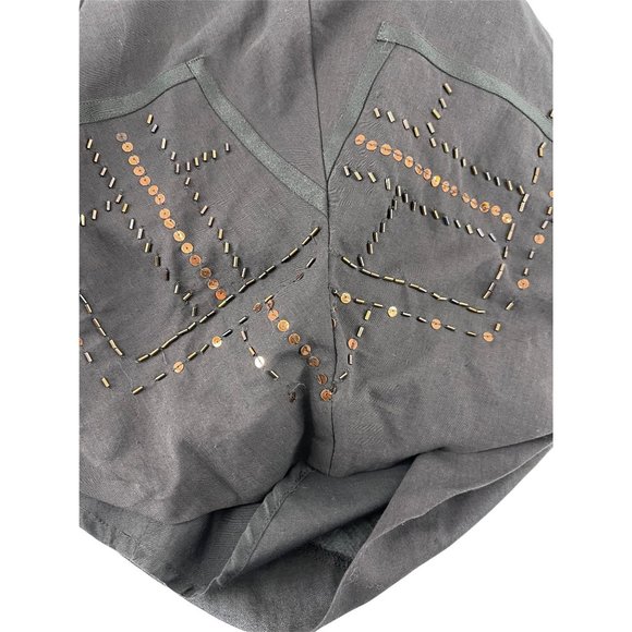 Ann Taylor Loft strapless dress 2 brown metallic beaded NWT - Picture 11 of 12